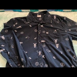 Pokemon long sleeve button up shirt